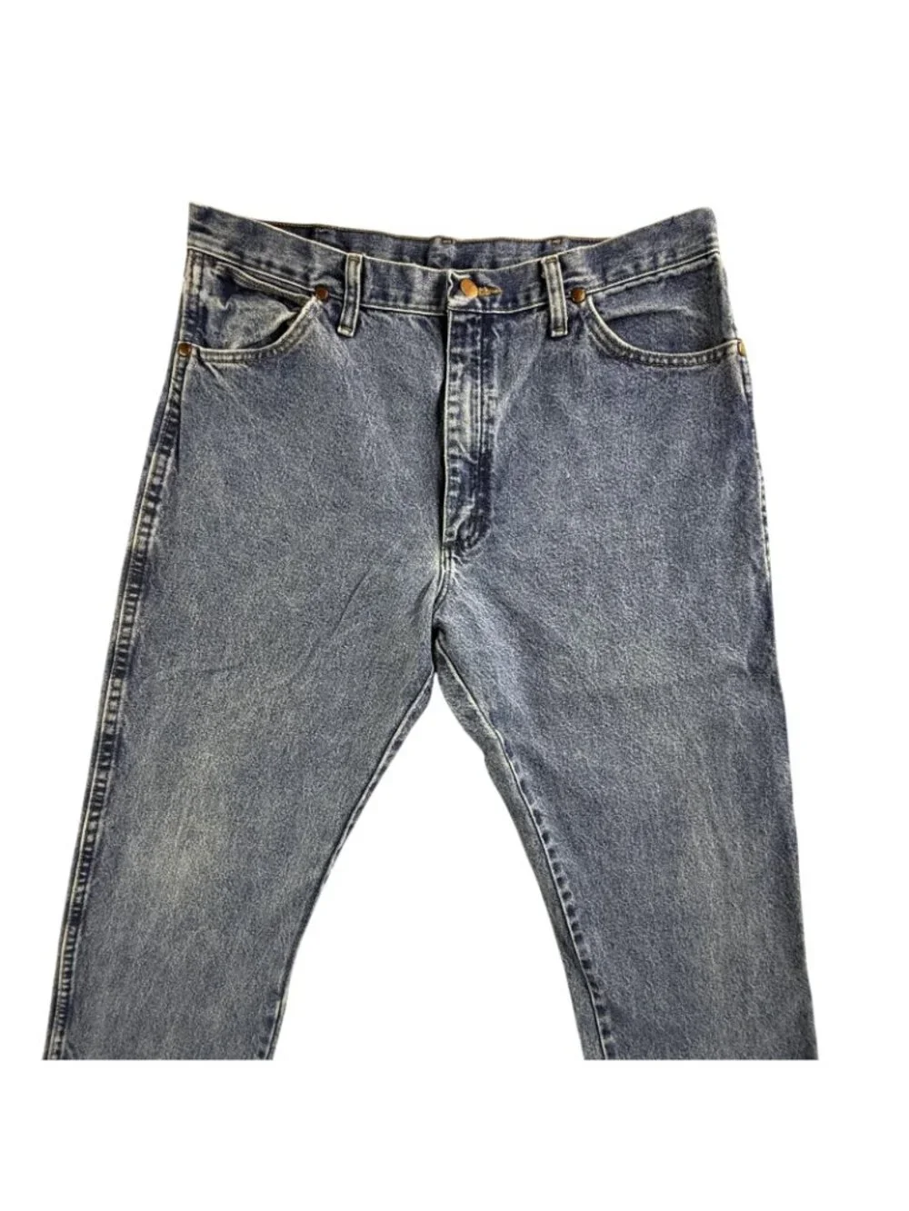 Wrangler Jeans Mens 36x32 Blue Cowboy Cut Straight Denim Medium Wash 1013MWZGK